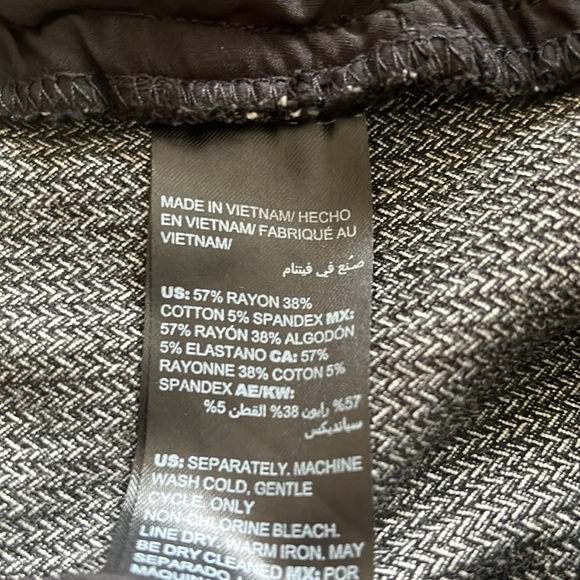 White House Black Market The Slim Ankle Black pattern Dress Pants Size l10 - Picture 4 of 4